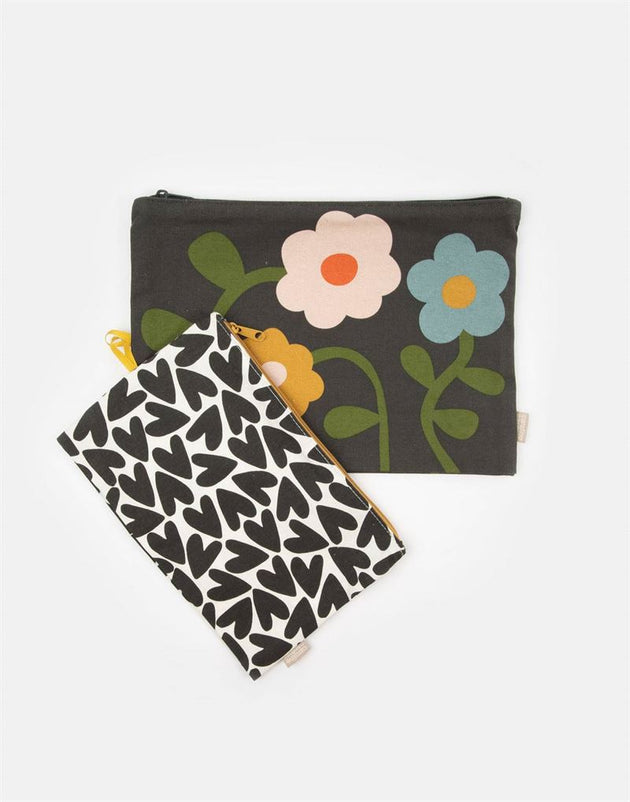 Floral Hearts pouch (Set of 2)