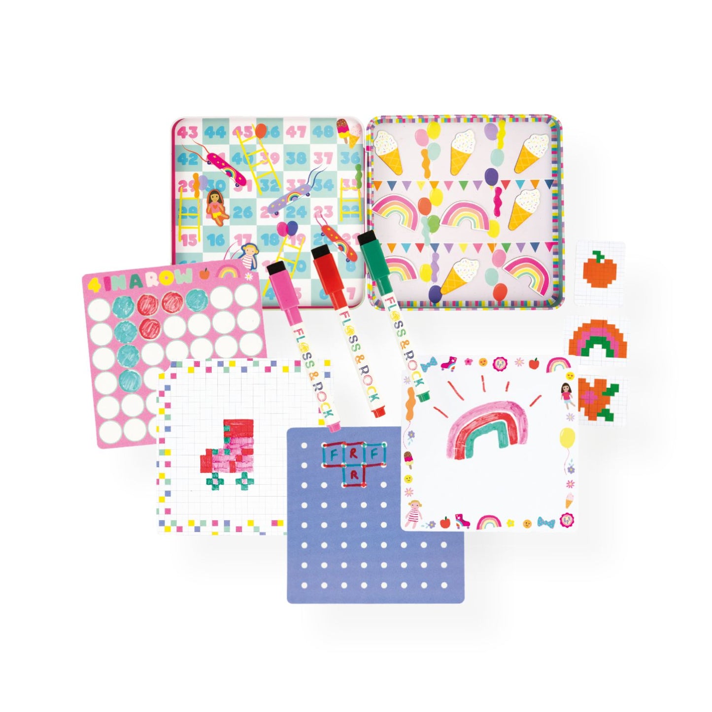Floss & Rock Best Friends Magnetic Fun & Games Tin