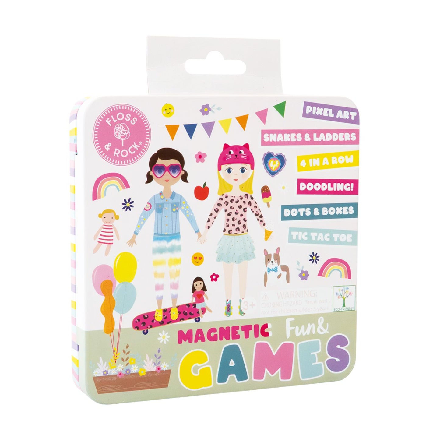 Floss & Rock Best Friends Magnetic Fun & Games Tin