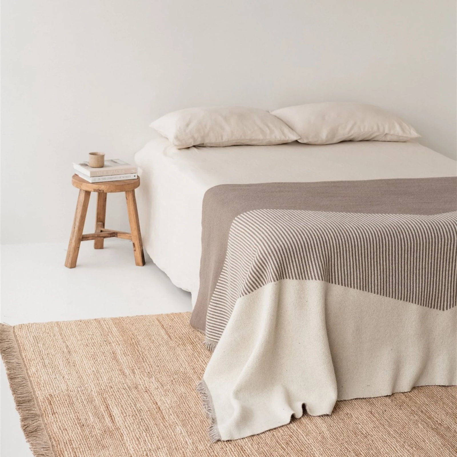 Foxtrot Home Mushroom Geometric Wool Blanket