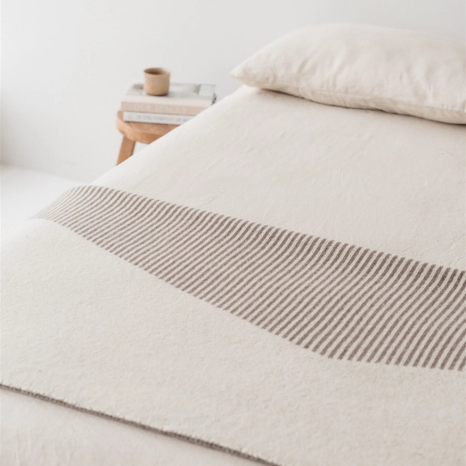 Foxtrot Home Mushroom Geometric Wool Blanket