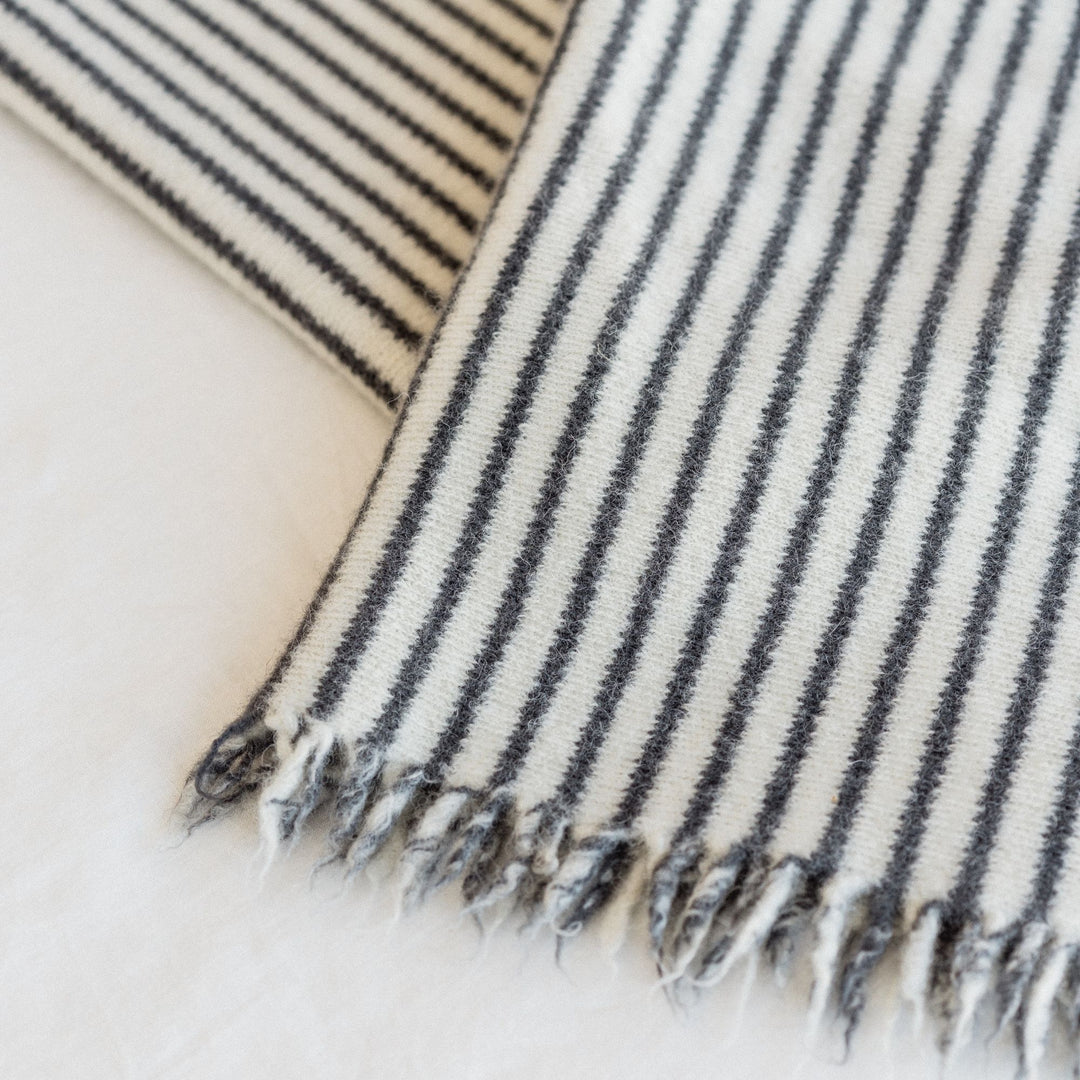 Foxtrot Home Charcoal Stripes Medium Blanket