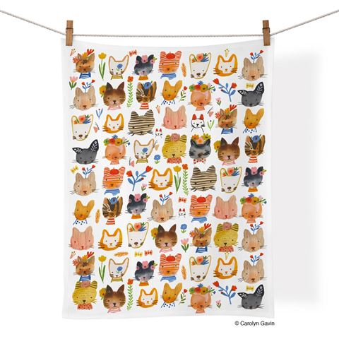 Kitty Parade Cotton Tea Towel