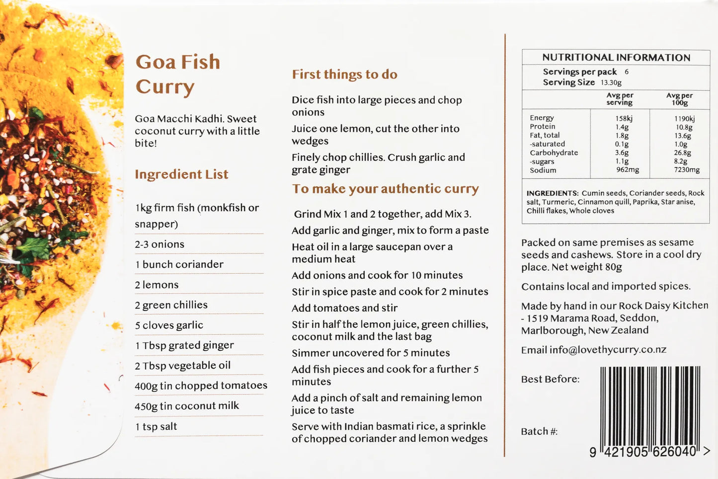 Love Thy Chicken Goa Fish