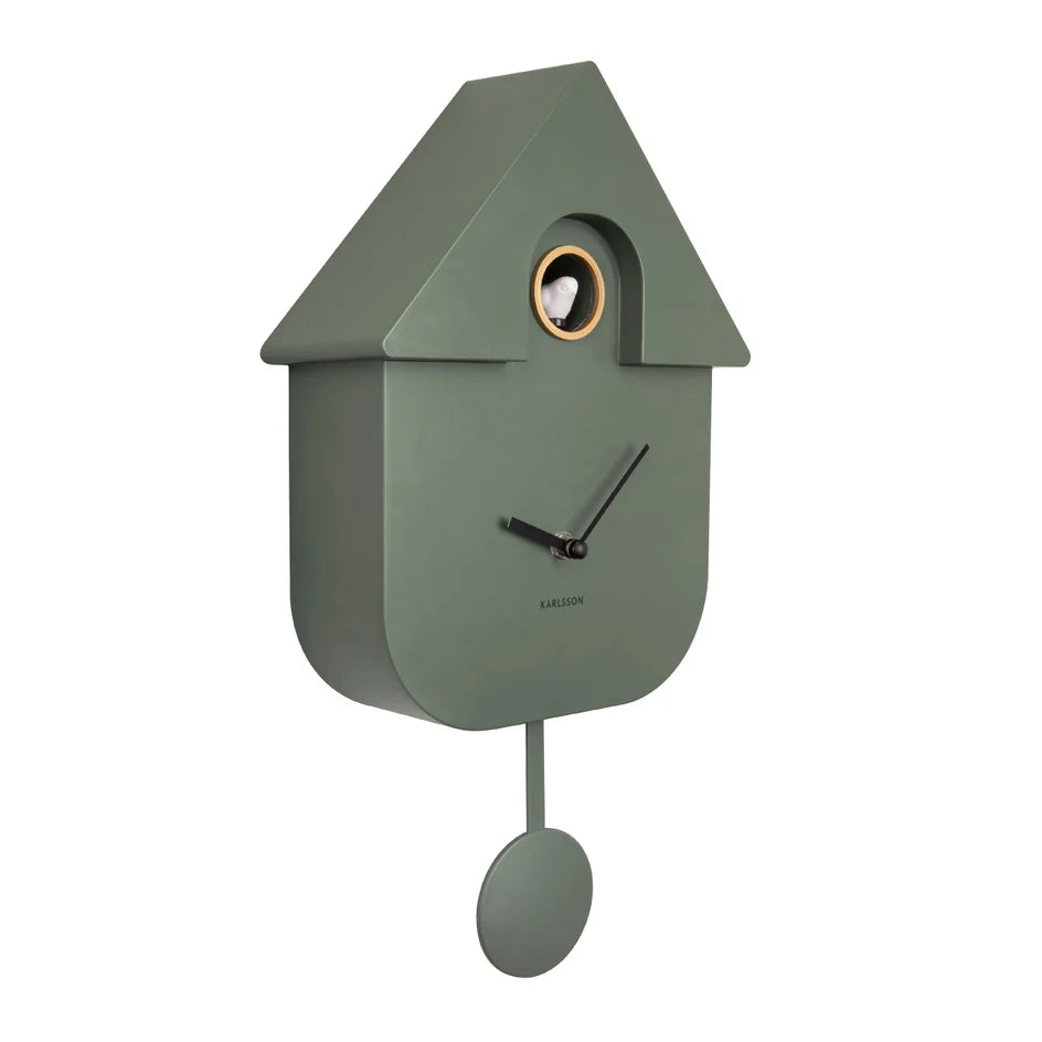 Modern Cuckoo Clock Jungle Green