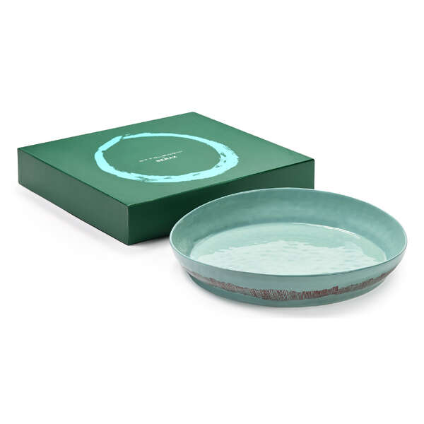 Ottolenghi Serving Bowl Azure with Red Stripes