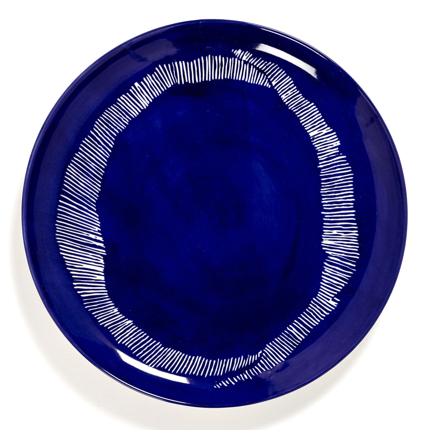 Ottolenghi Plate Blue With White Stripes - Large