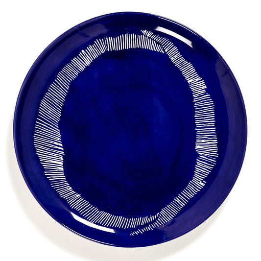 Ottolenghi Plate Blue With White Stripes - Large