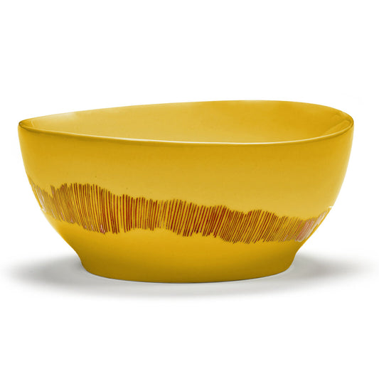 Ottolenghi Bowl Yellow with red Stripes - Small