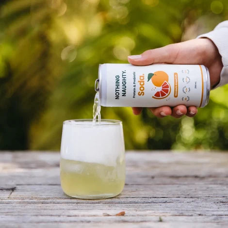 Nothing Naughty protein & Prebiotic Soda Mandarin Grapefruit