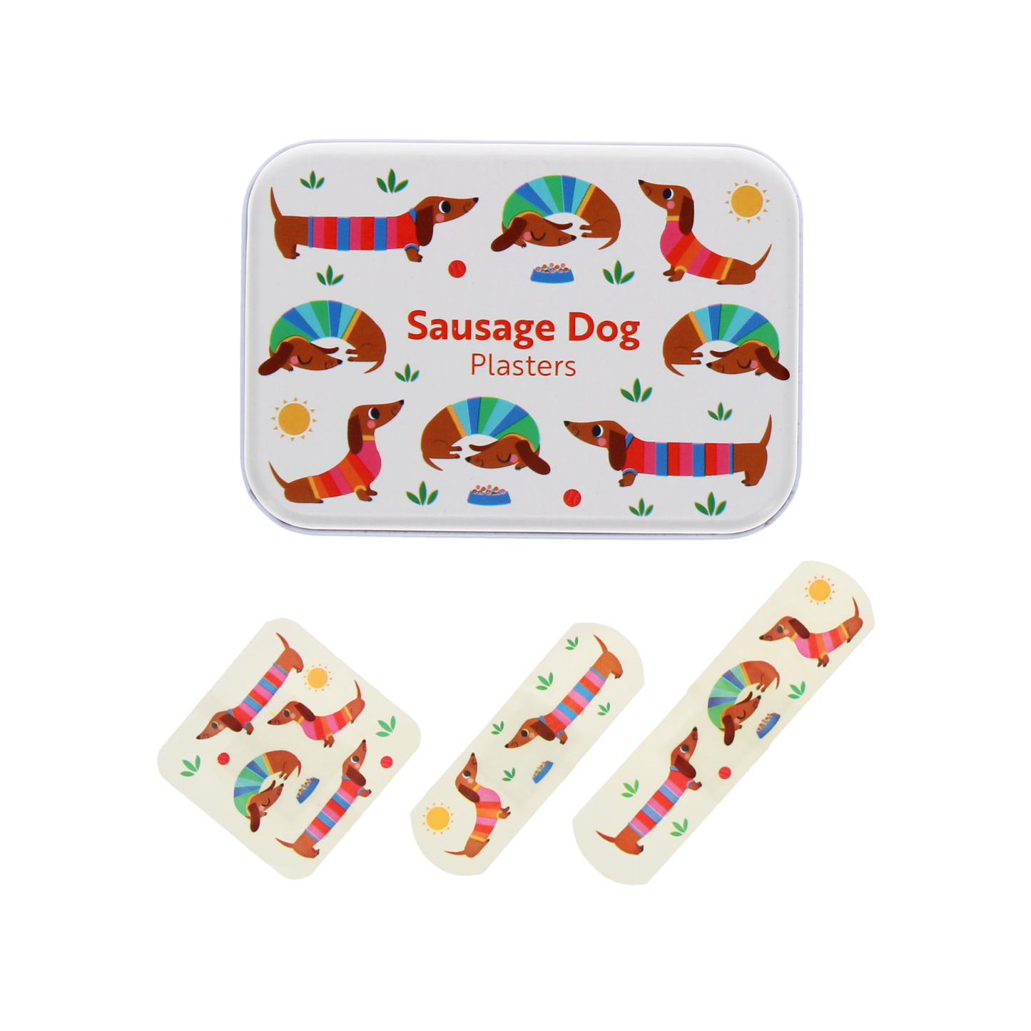 Rex London Sausage Dog Plasters In a Tin