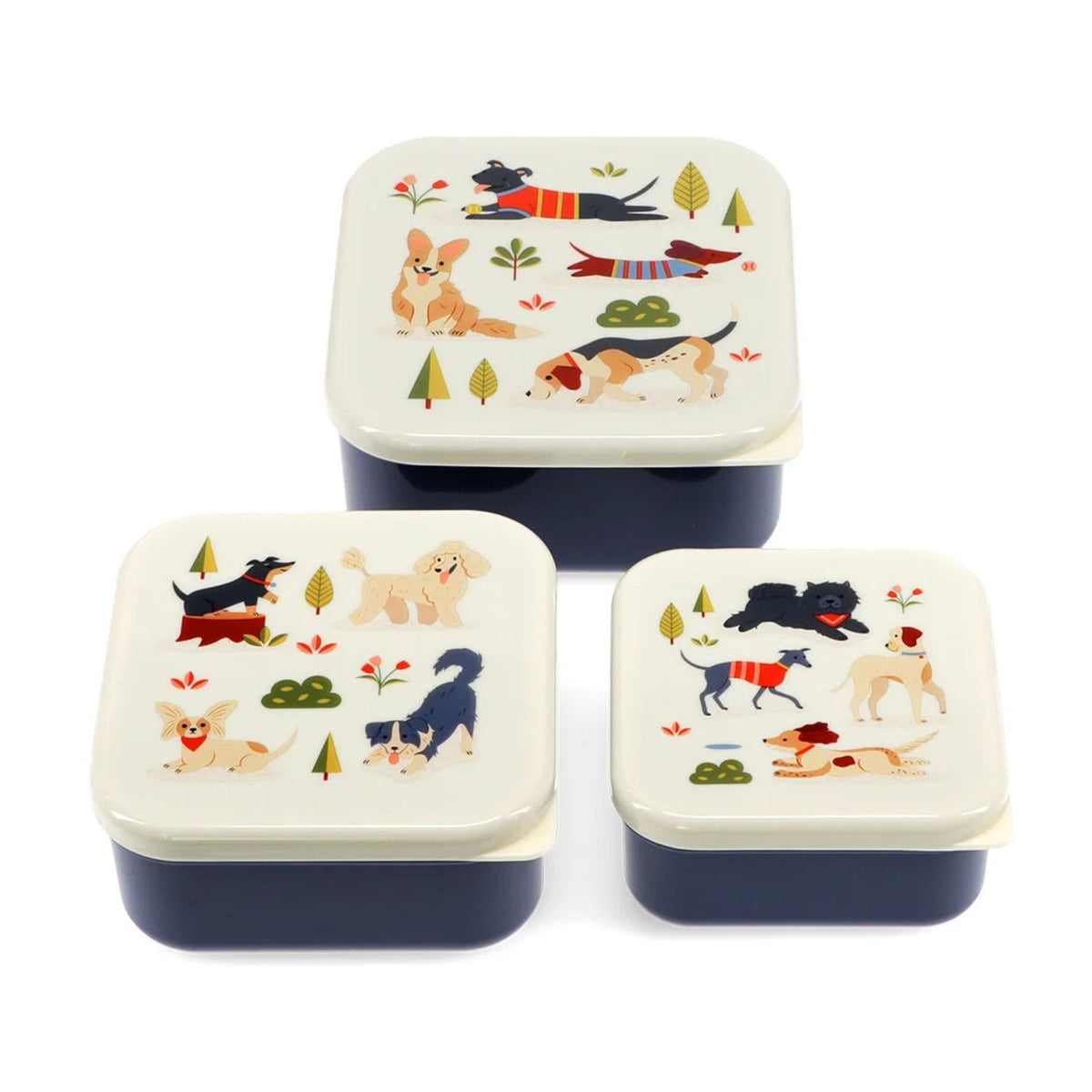 Snack Boxes (Set of 3) Dog Park