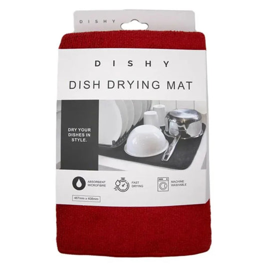 Dish Drying Mat Red