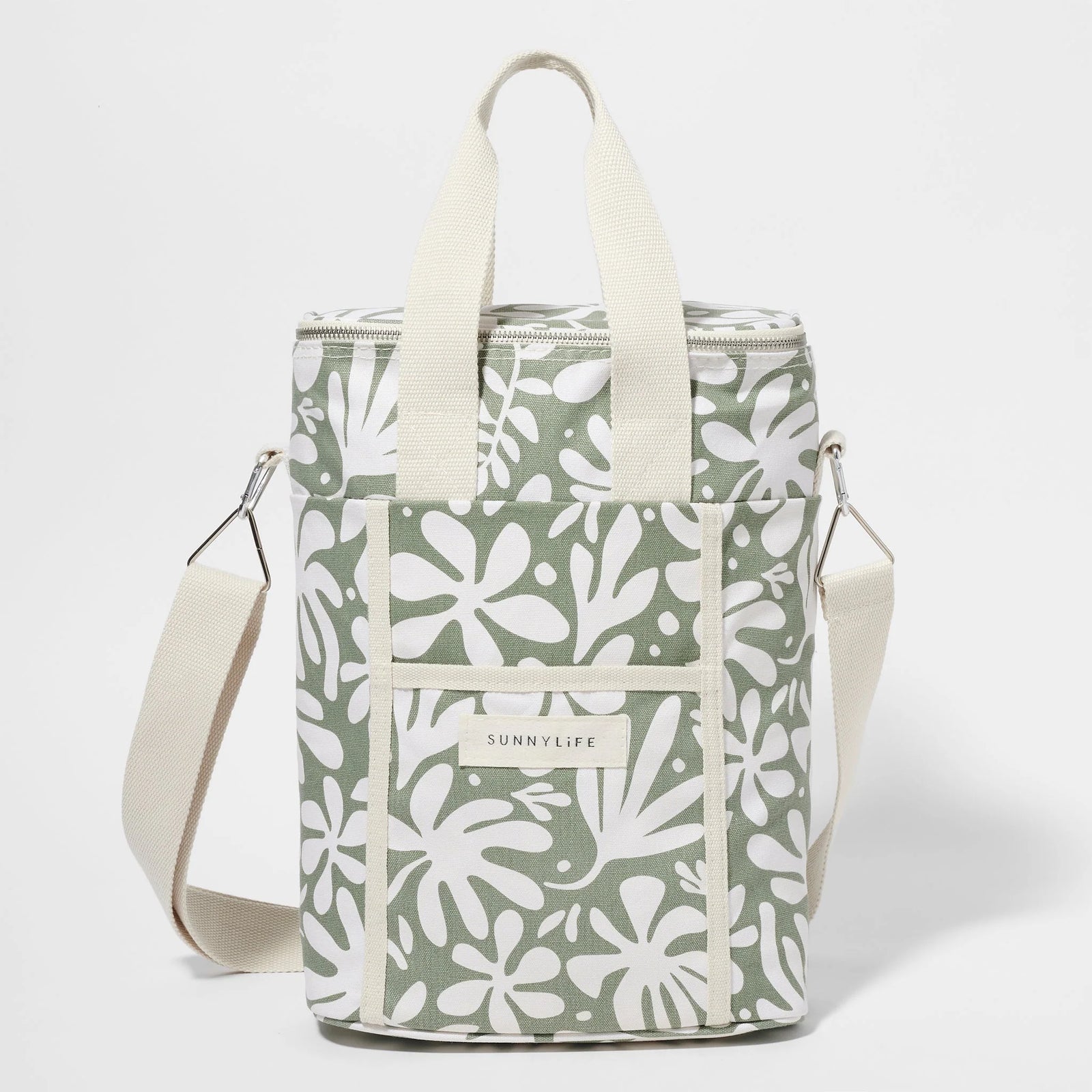 Canvas Drinks Cooler Bag Vacay Olive