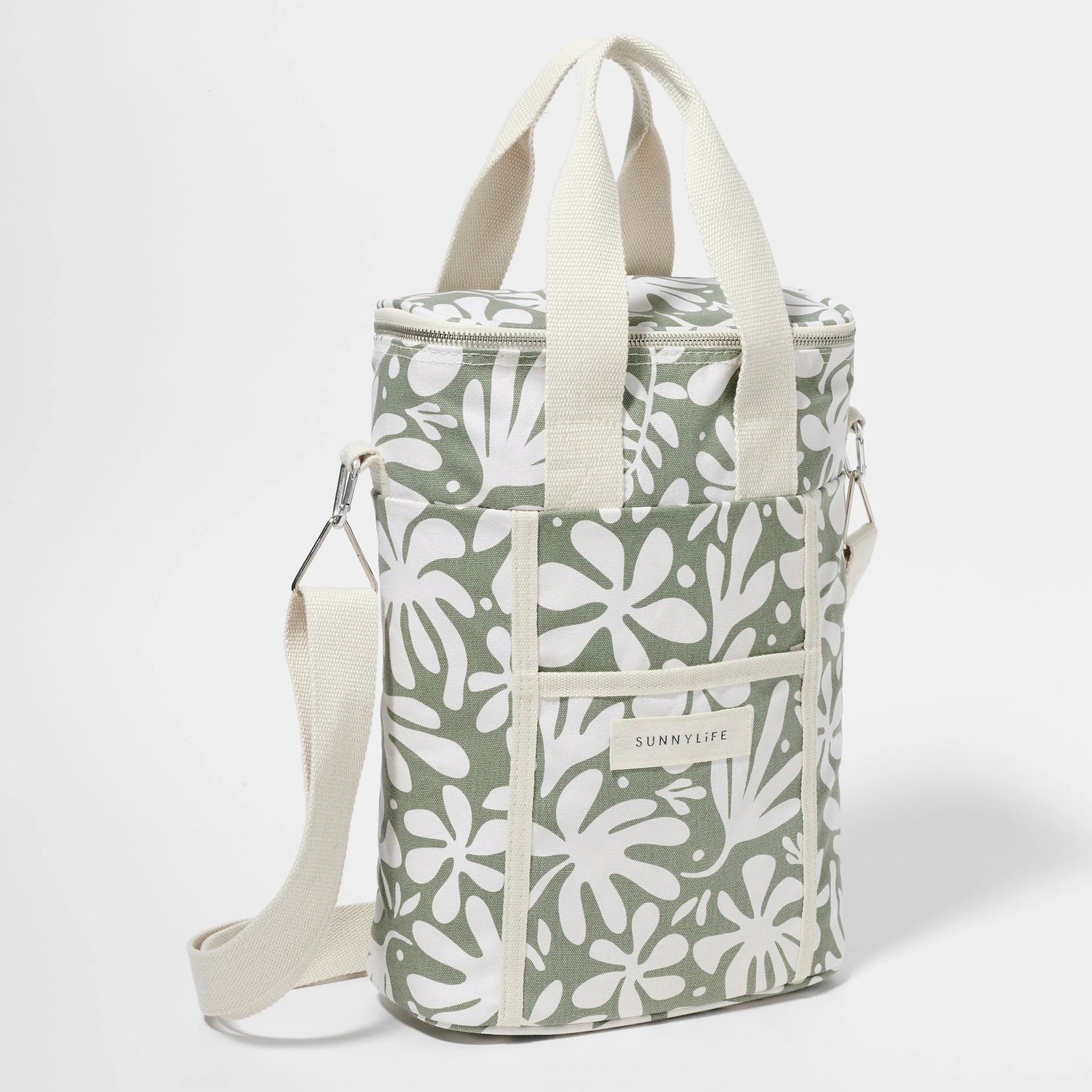 Canvas Drinks Cooler Bag Vacay Olive