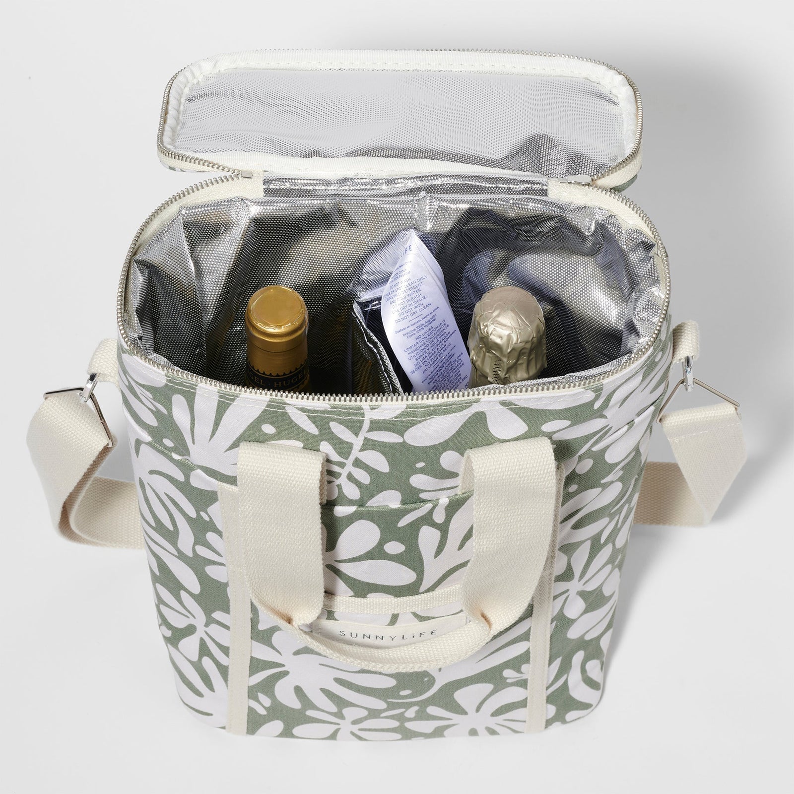 Canvas Drinks Cooler Bag Vacay Olive