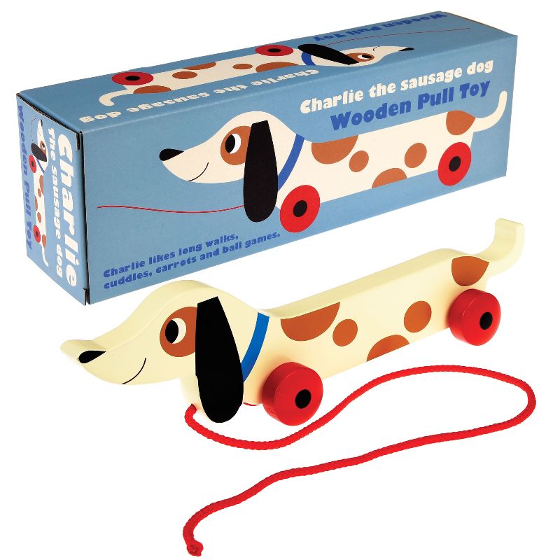 Sausage Wooden Pull Toy