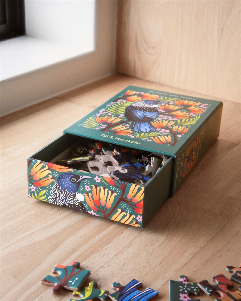 Piece Time Tui & Harakeke 100 Pce Mini Puzzle