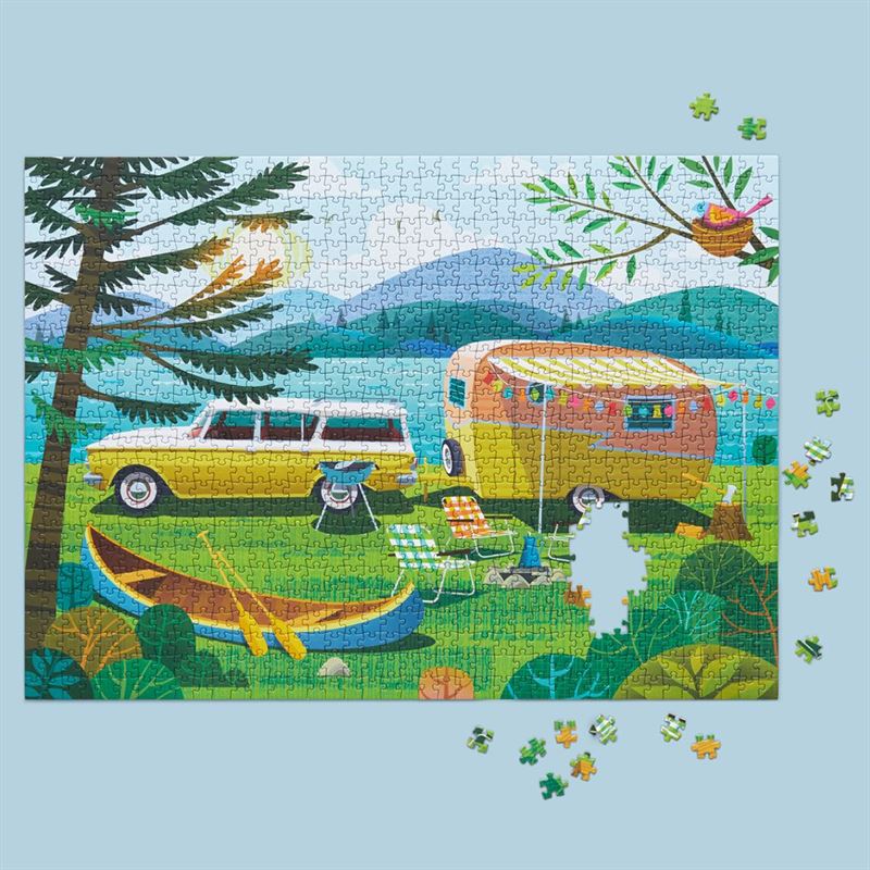 Wekshoppe Happy Camper 1000 Piece Puzzle