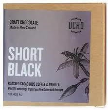 Ocho Short Black Craft Chocolate 70% Cacao 40G