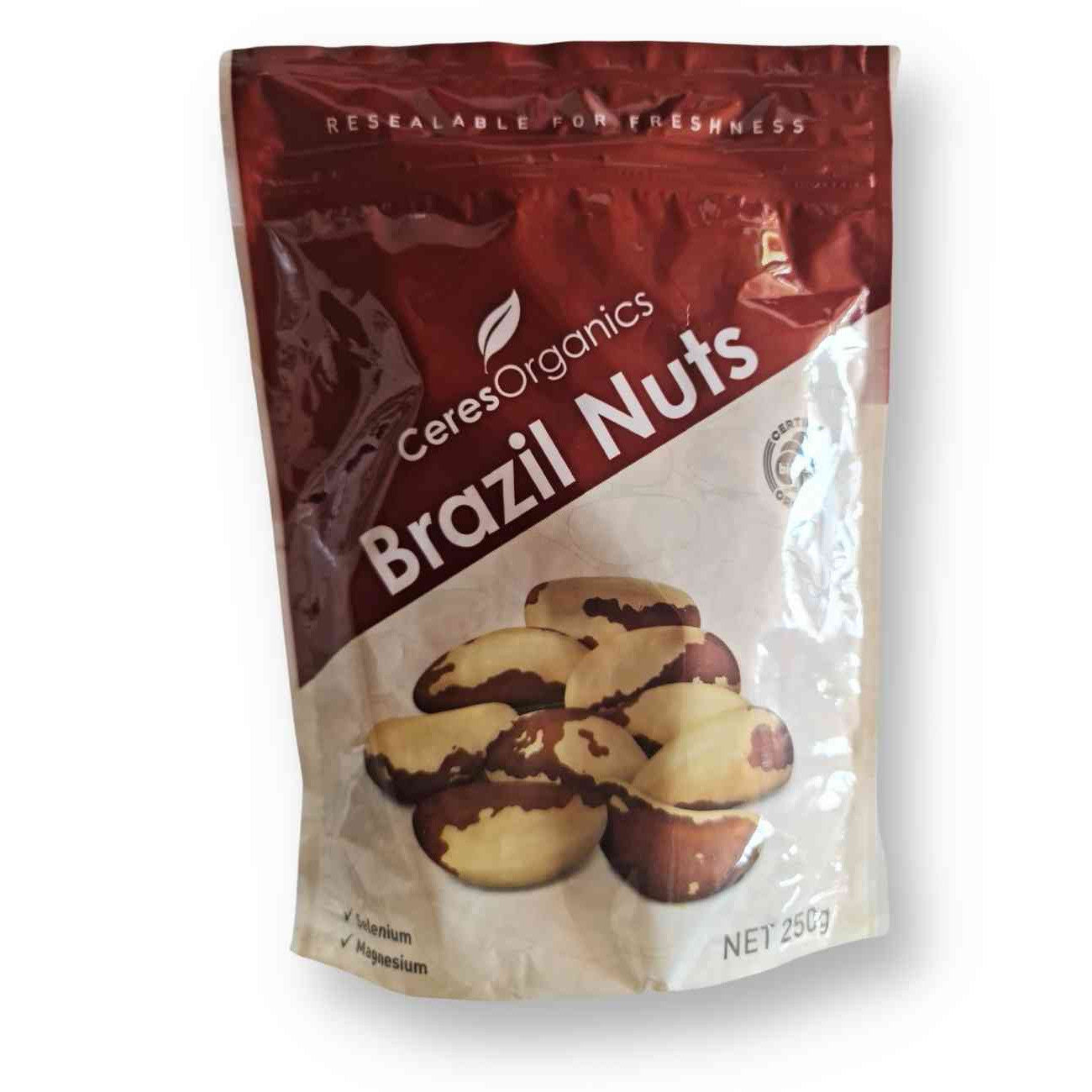 Brazil Nuts In Resealable Pouch 250G &#8211; Keto Friendly Front Panel