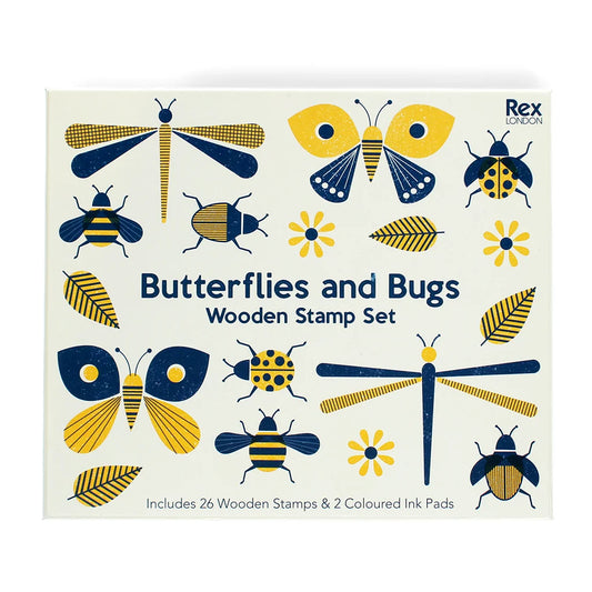 Wooden Stamp Set - Butterflies & Bugs