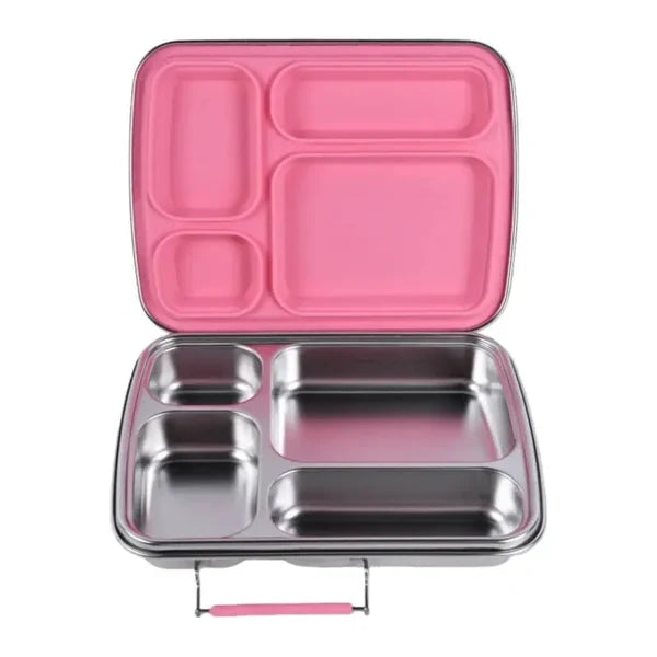 Leakproof 4 Compartment Bento Lunchbox Pink