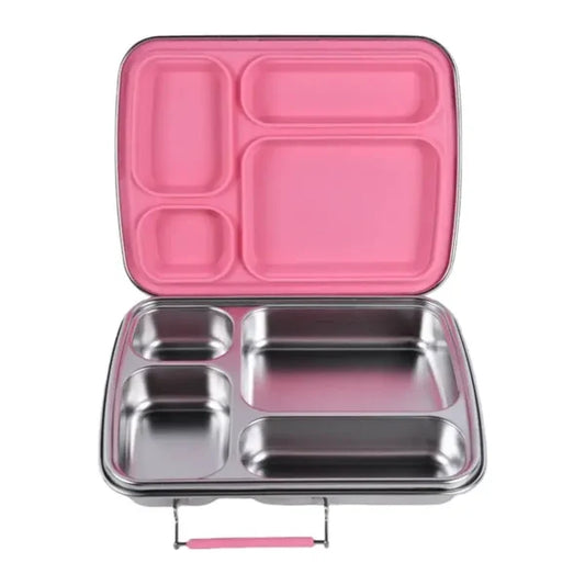 Leakproof 4 Compartment Bento Lunchbox Pink