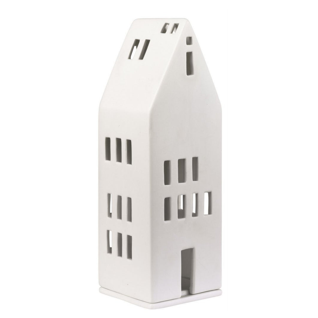 Large Windows Porcelain Tealight House