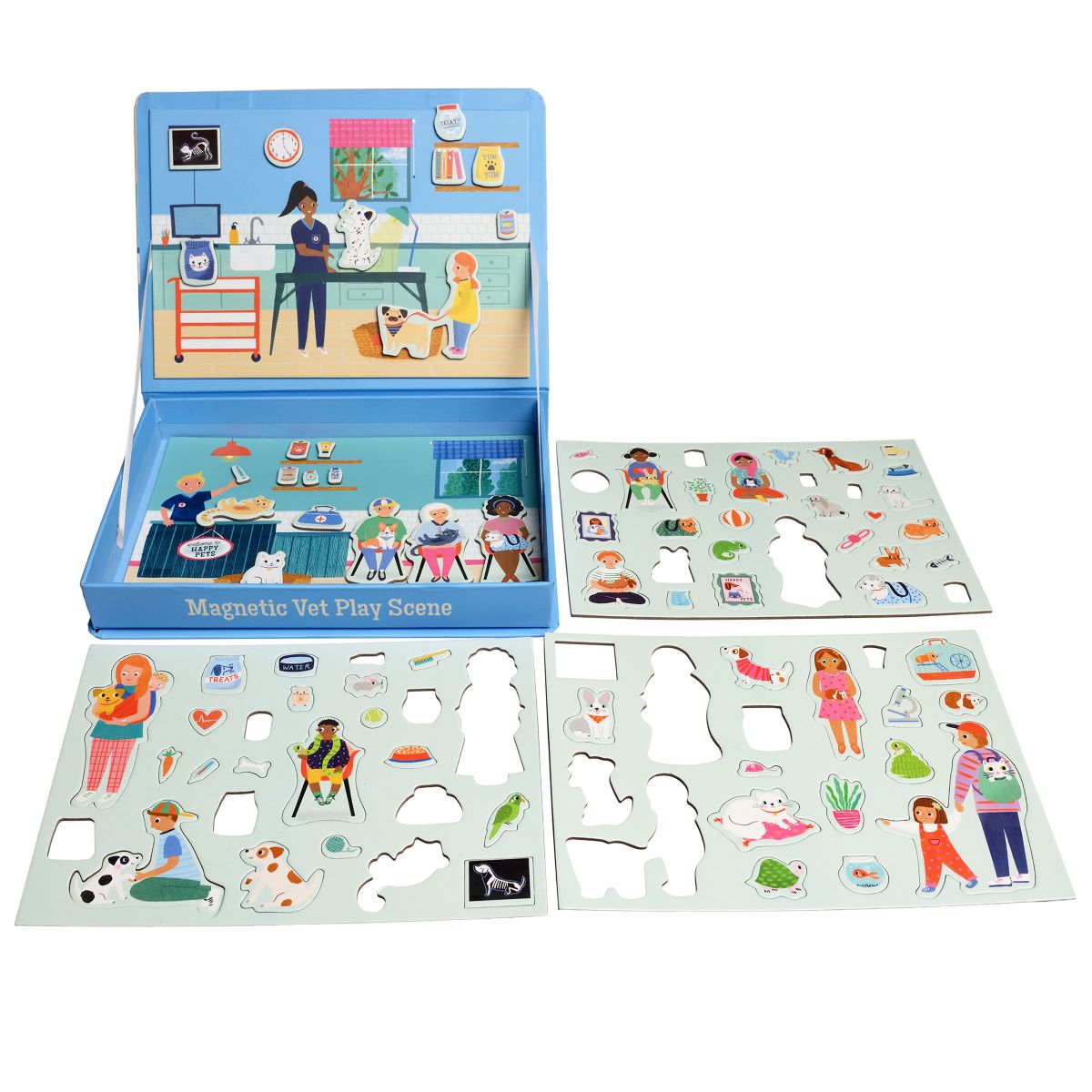 Magnetic Vet Play Scene Set - 75 Pieces