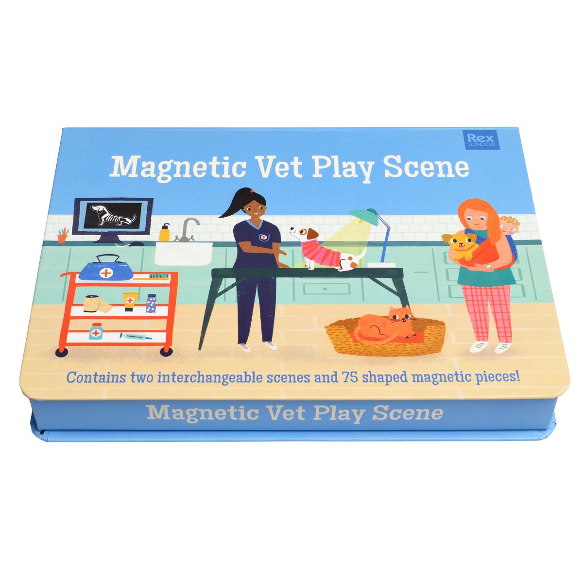 Magnetic Vet Play Scene Set - 75 Pieces