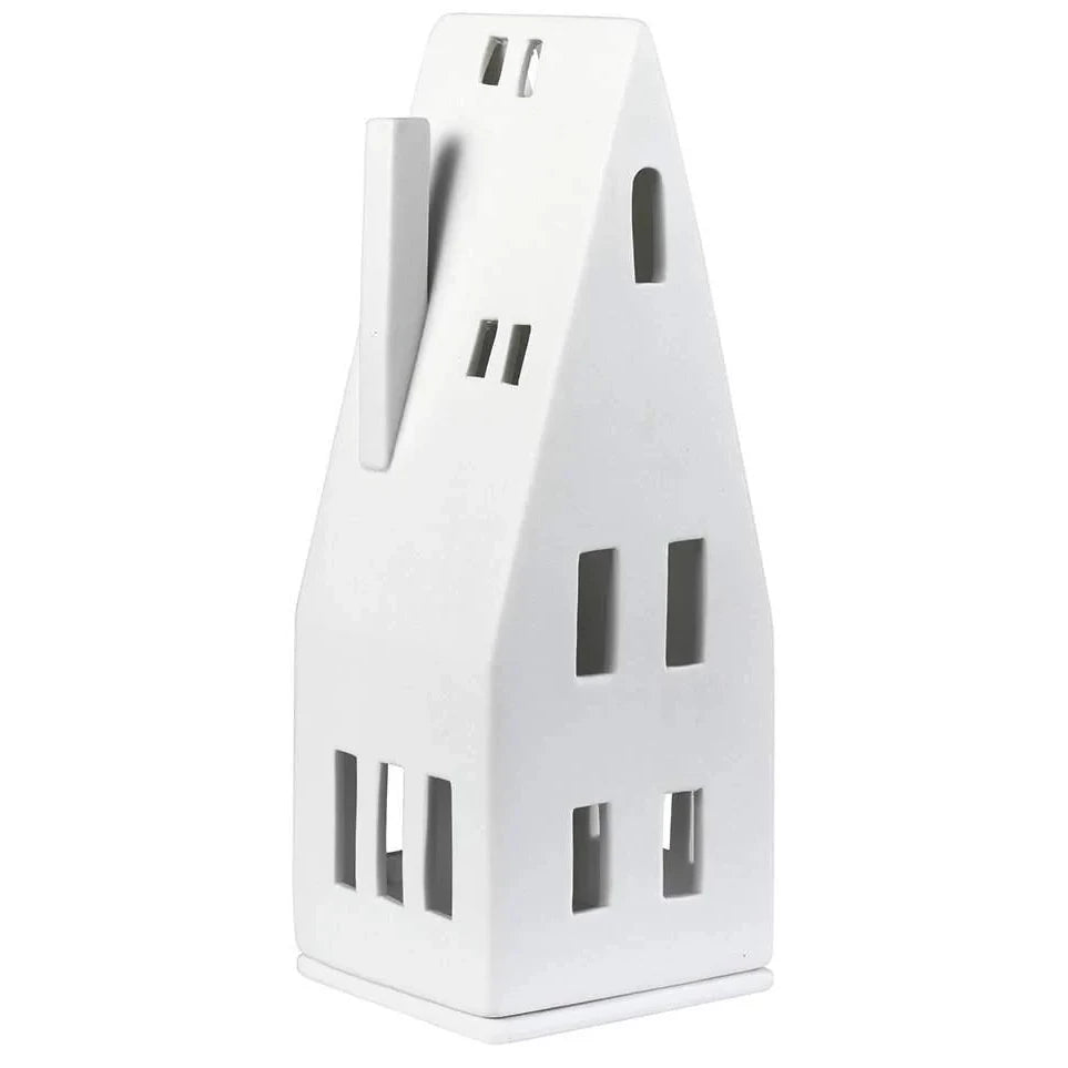 Pitched Roof Porcelain Tealight House