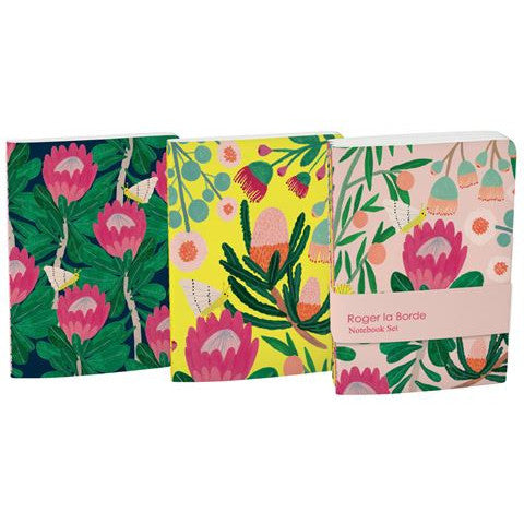 King Protea Set of 3 A6 Notebooks