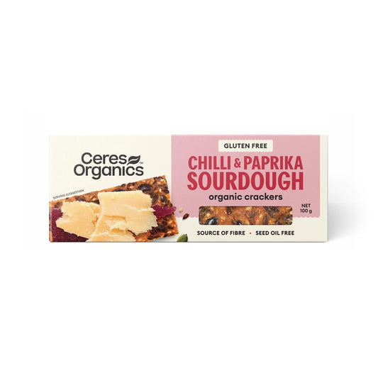 Ceres Organic Sourdough Crackers, Chilli & Paprika