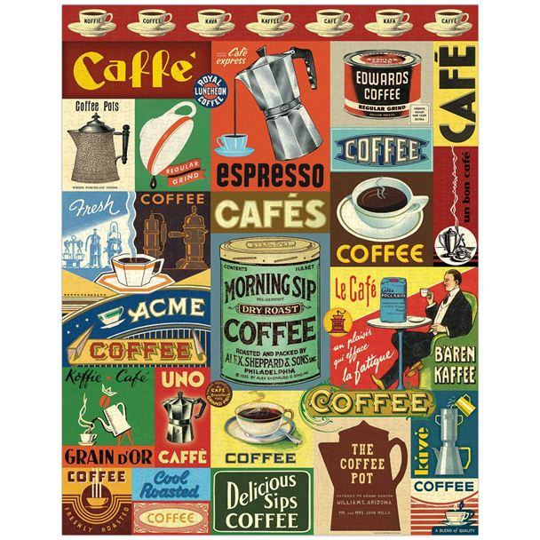 Coffee 1000 Piece Vintage Jigsaw Puzzle