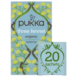 Pukka Three Fennel  - 20 herbal Tea Sachets
