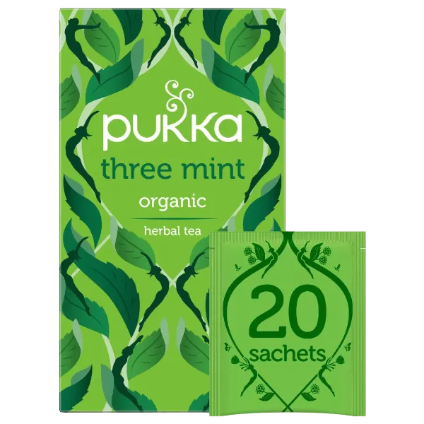 Pukka Three Mint Tea - 20 herbal Tea Sachets