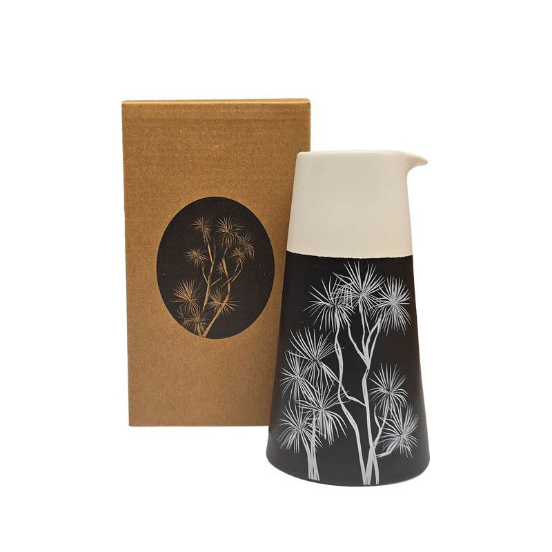 Ti Kouka White on Black Jug
