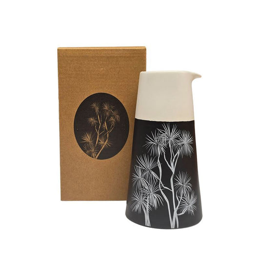 Ti Kouka White on Black Jug