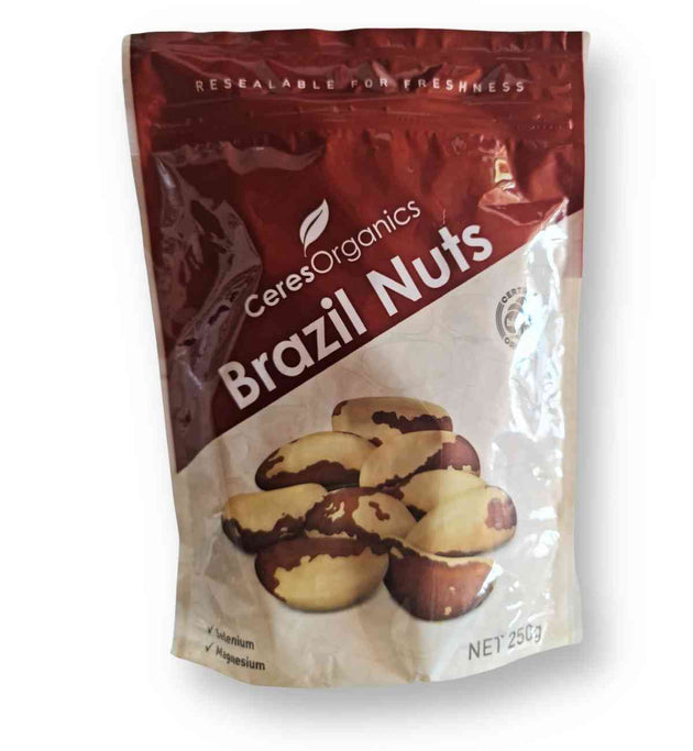 Brazil Nuts In Resealable Pouch 250G &#8211; Keto Friendly Front Panel