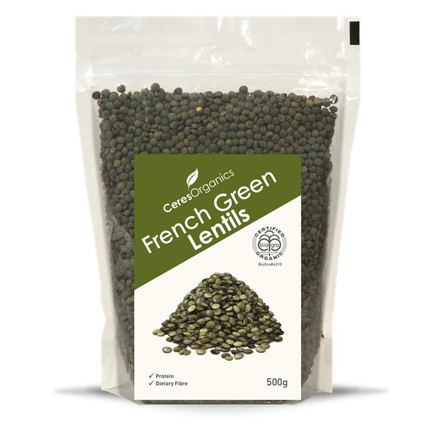Ceres Organics French Green Lentils &#8211; 500g-front.jpg