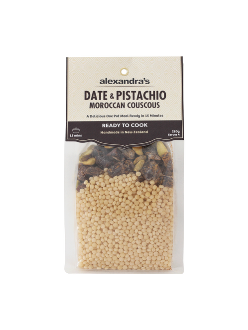 Date &#038; Pistachio Moroccan Couscous Ready To Cook Meal 280G -front.jpg